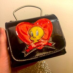 VTG Tweety Bird Mini bag! Looney Tunes trademarked merch! RARE! Vinyl pursette